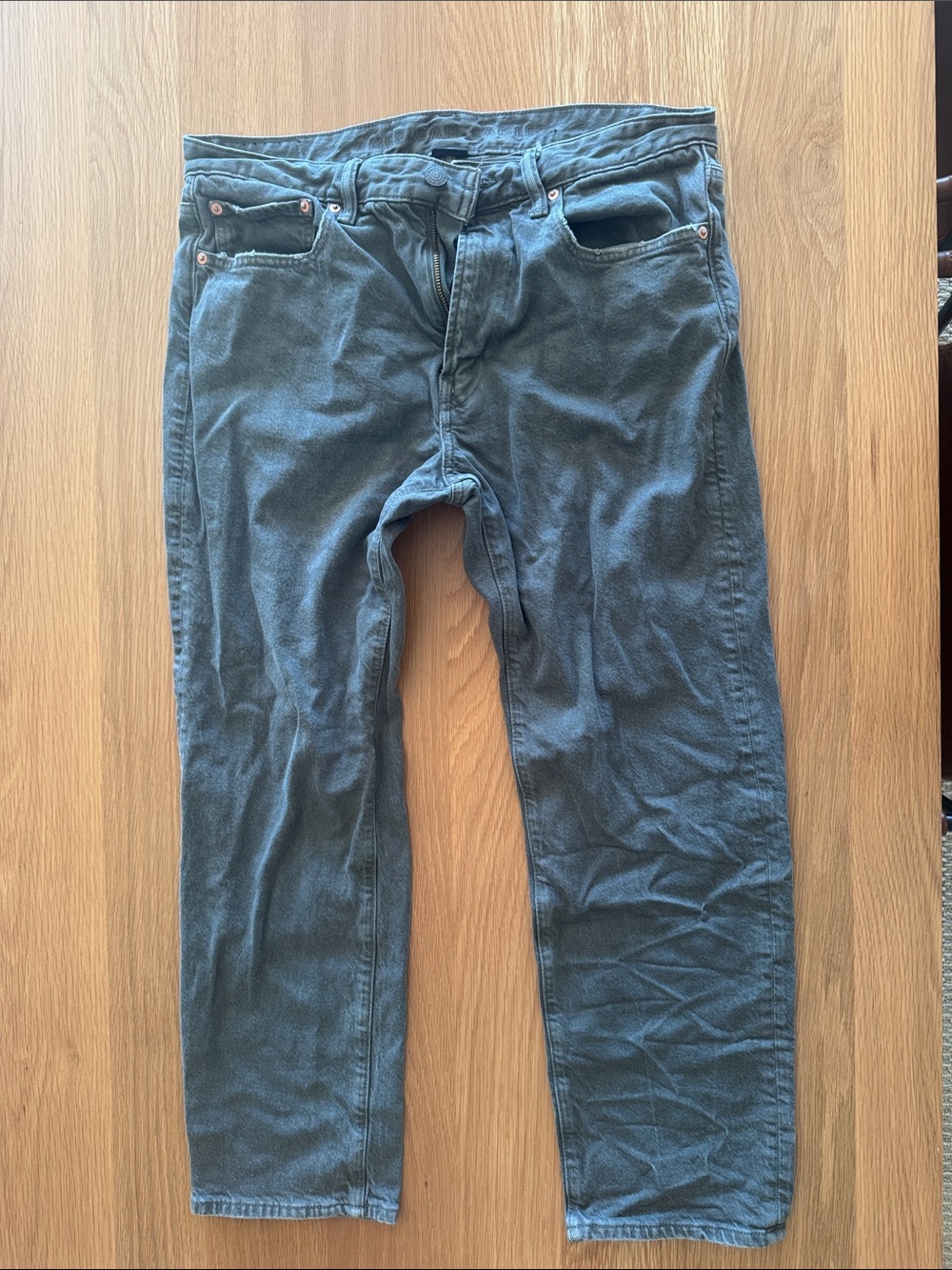 American Eagle Outfitters Men’s Straight-Leg Chinos in Slate Blue 34x30